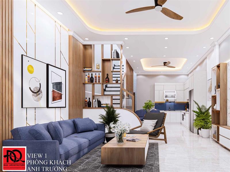 Công ty TNHH Kiến trúc Xây dựng Đoàn Anh Quốc - Mẫu thiết kế nội thất nhà phố hiện đại 5x14m của Đoàn Anh Quốc tại Phan Thiết - 1506